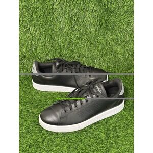 Adidas Advantage F36431 Men's Size 10 Black Leather Sneakers